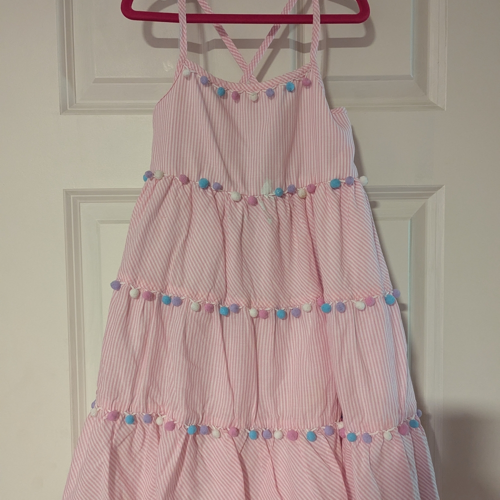 Maggie & Zoe Pink and Blue Tiered Ruffled Sundress
